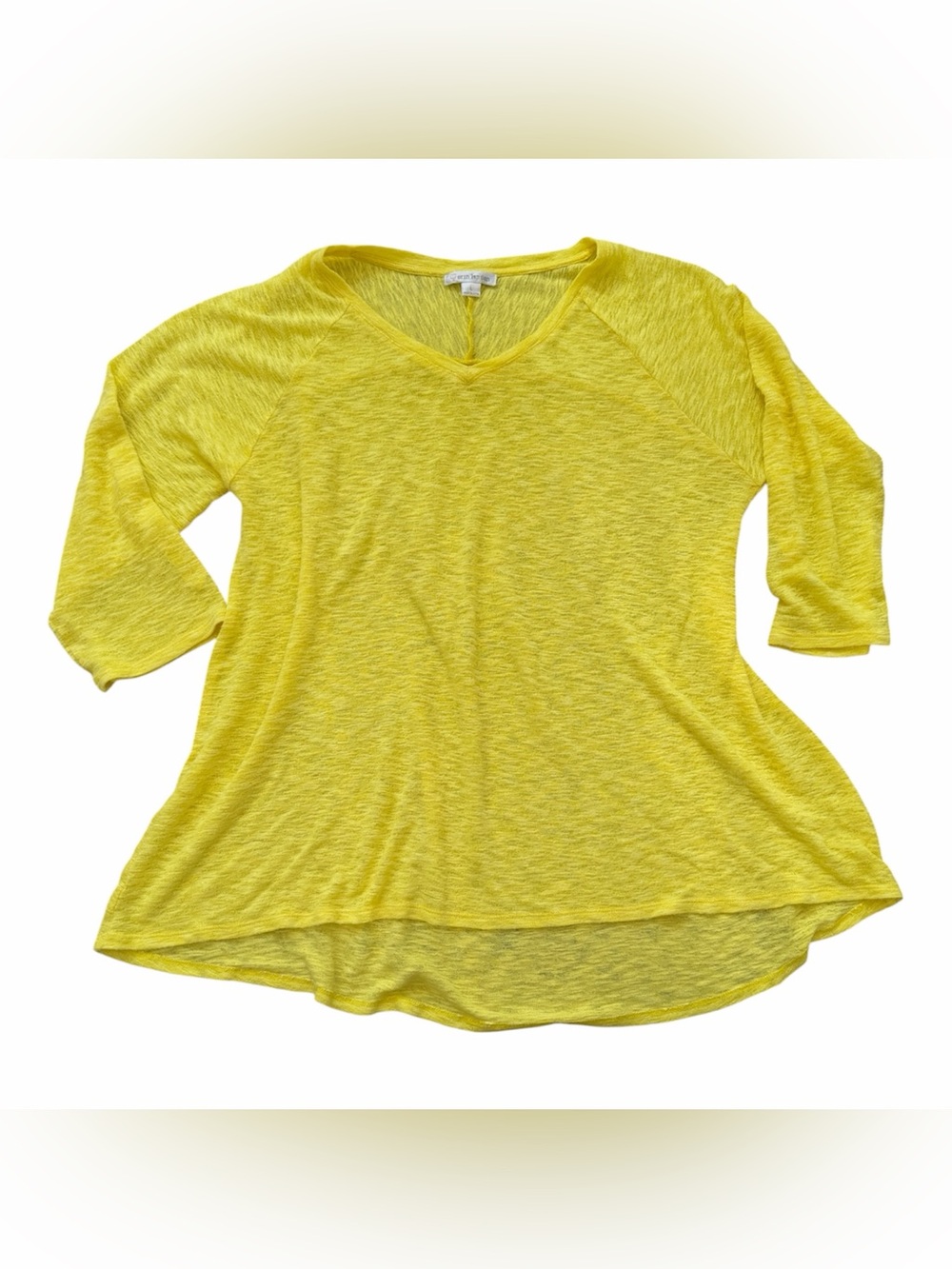 erin london Bright Yellow V-Neck Tee
